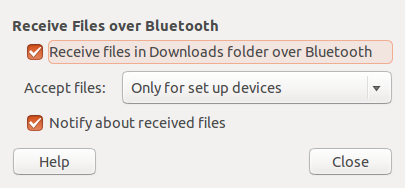 Receive Files Over Bluetooth